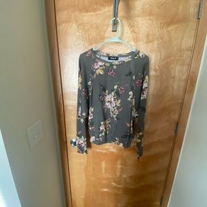 Blue B Gray Floral Sweater
